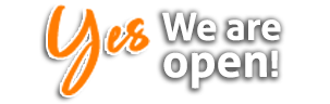 Yes, we are open